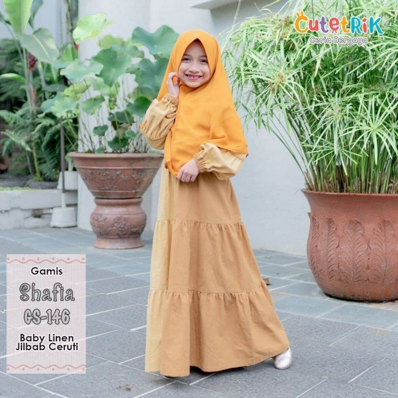 TERMURAH SET SETELAN BAJU  GAMIS ANAK  PEREMPUAN  MUSLIM 