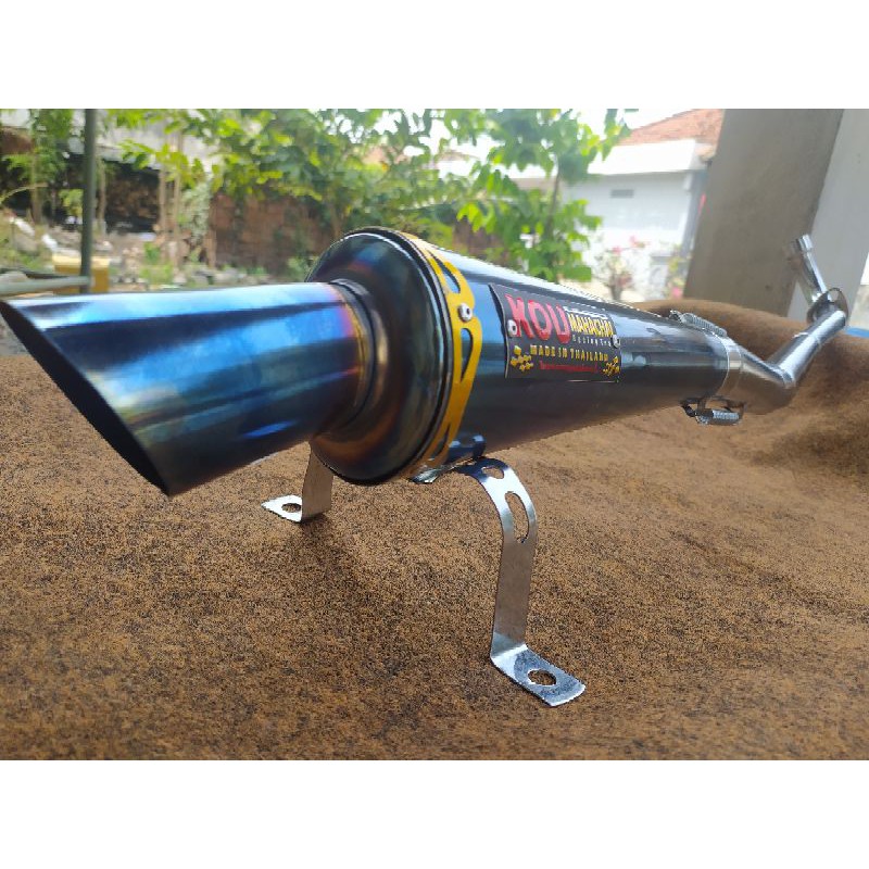 Knalpot Racing KOU Mahachai Bluemoon Revo FI/Fit/Absolute/Old Kharisma Supra X 125 Blade Blade 125