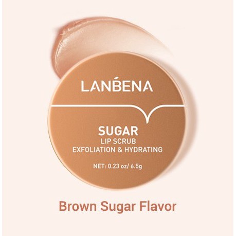 LANBENA Sugar Lip Mask Lip Balm - Melembabkan Sugar Lip Scrub Moisturizing Nourishing Exfoliating Smoothing Diminishing Lip