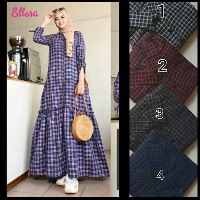 Ellora maxy (gamis flannel)