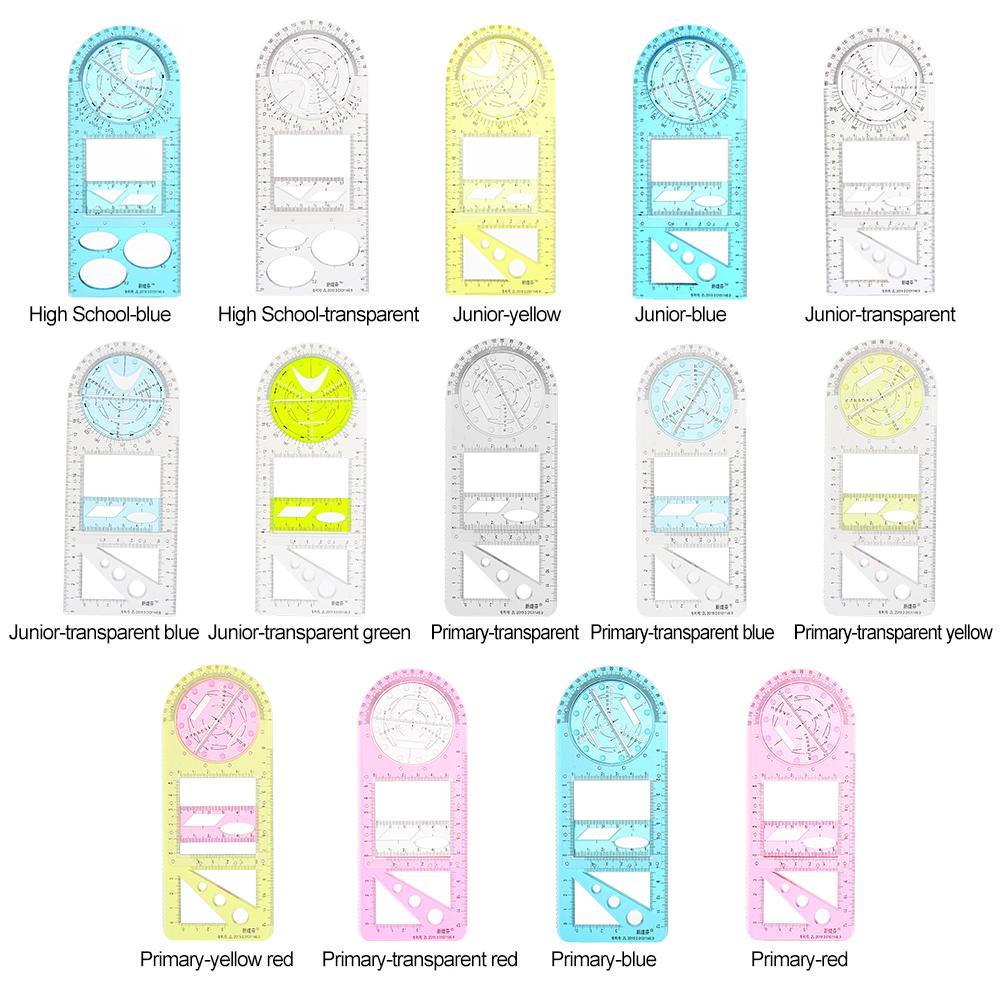 Suyo Penggaris Geometris Multifungsi Plastik Arsitek Supply Rotatable Primer Drawing Ruler