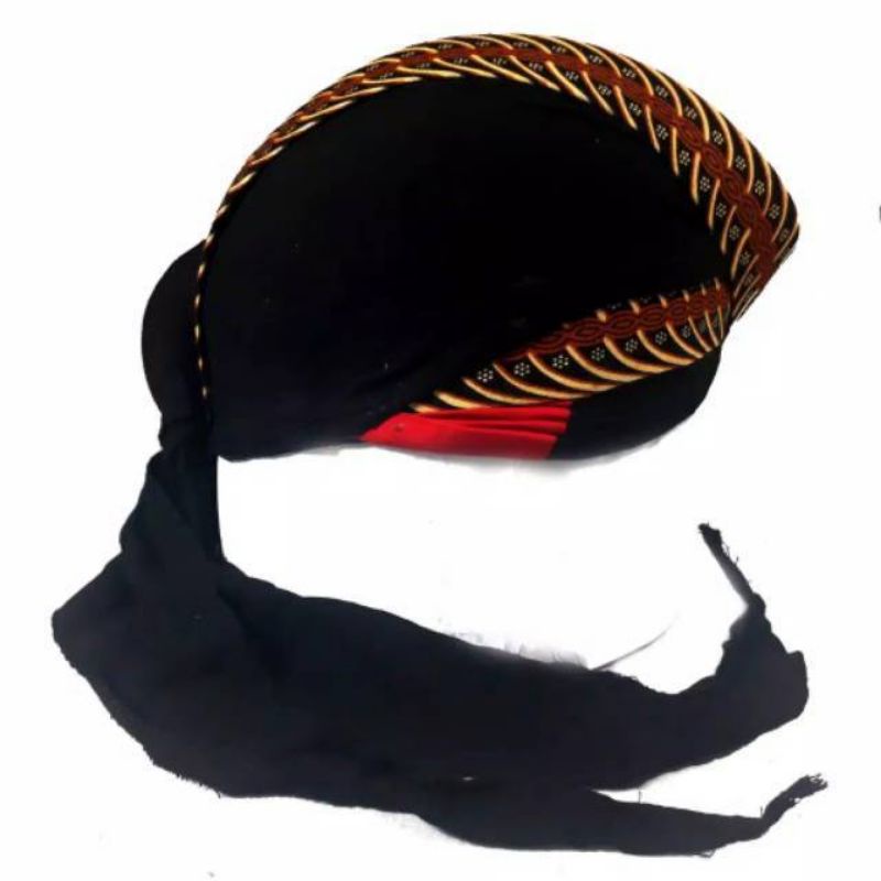 Blangkon jogja dewasa sliwir motif samurai kuning#adat jawa#songkok#udeng