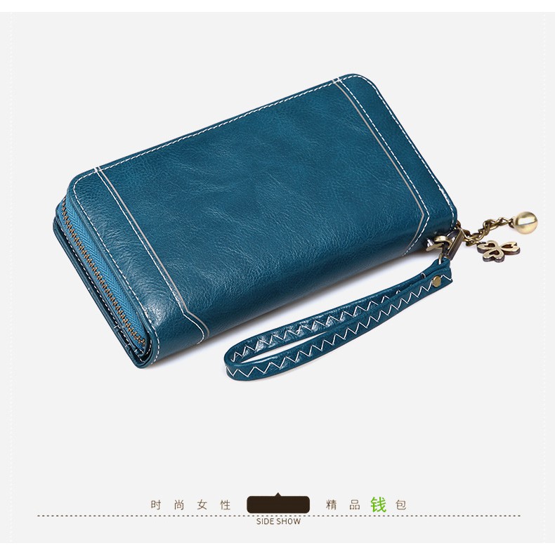 DOMPET PESTA WANITA KULIT BIRU NELLA WA043B3 TALI PREMIUM FASHION BRANDED IMPORT KOREA MURAH BATAM