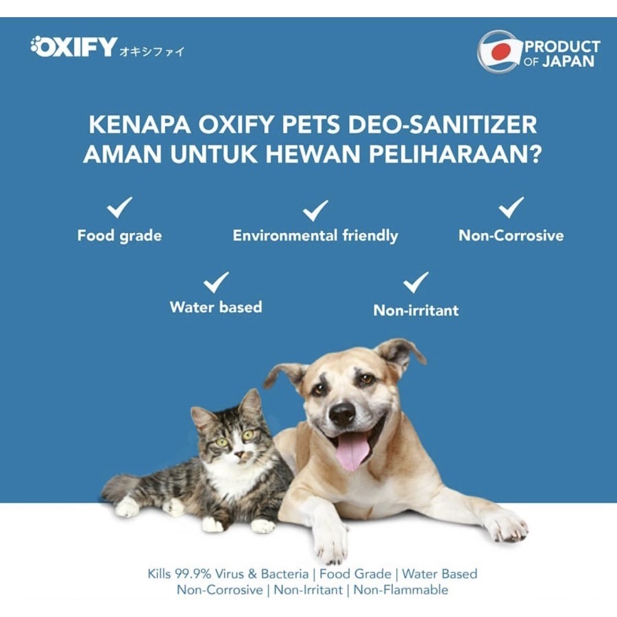 OXIFY Pets Deo Sanitizer Disinfectant Japan 5L Water Based