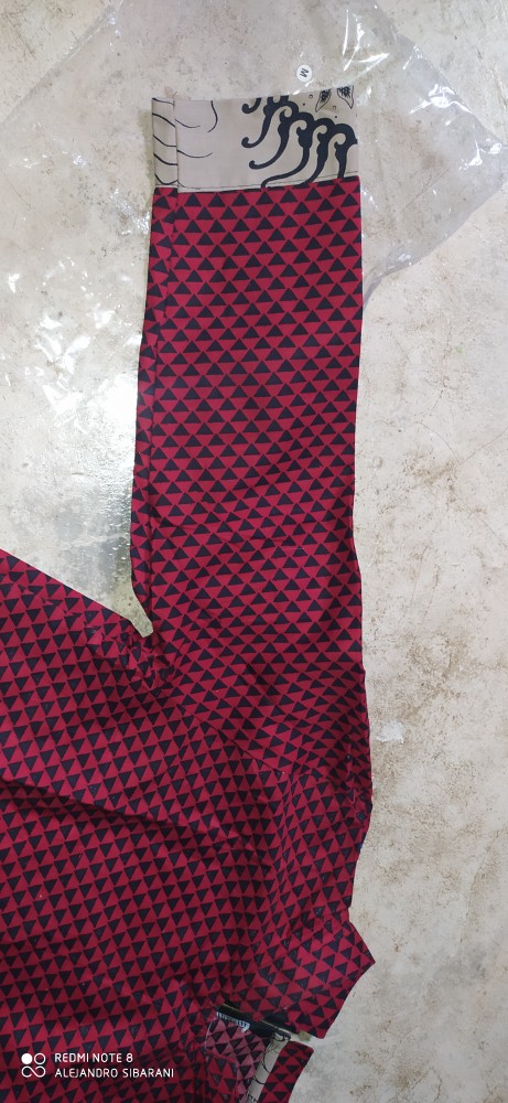 Batik Couple Keluarga Sania Ruffle Ori Ndoro Jowi Dnt Motif Bara Merah