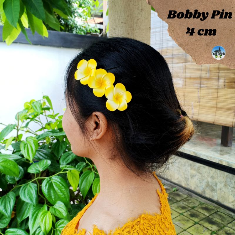 Bobby Pin Minimal Order 3 pcs / Jepit Lidi Kecil / Skrip Jepun / Bunga Kamboja / Jepit Kamboja Bali / Skrip Jepun / Jepit Kamboja Kecil / Oleh Oleh Jepit Bali / Craft Dewata