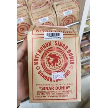 

Kopi Bubuk Sinar Dunia Asli Lampung 250g - kopi bubuk lampung kopi bubuk bola dunia - kopi robusta lampung - kopi asli tanpa campuran