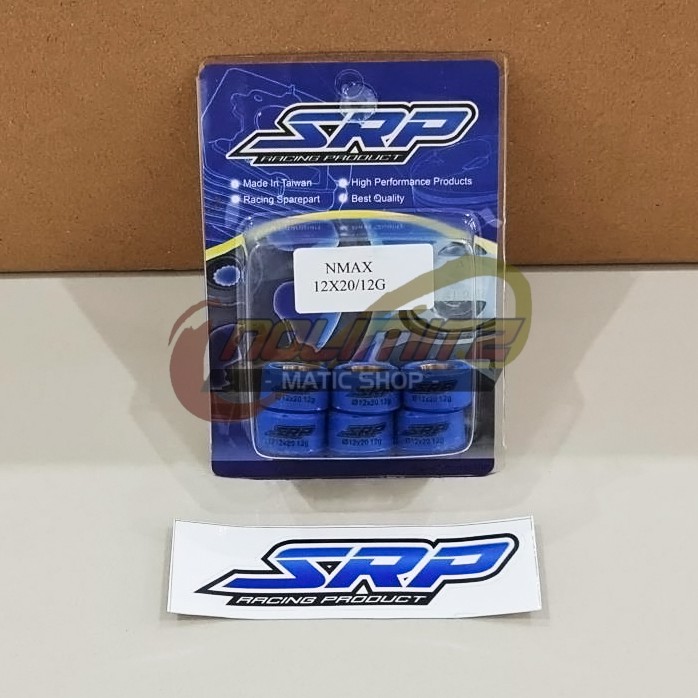 Roller Racing SRP Blue Teflon 12gr Yamaha NMAX Aerox 155 Lexi Xeon Mio M3 GT Fino Fazzio