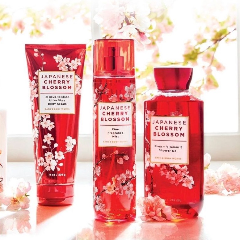 BATH &amp; BODY WORKS BBW JAPANESE CHERRY BLOSSOM SERIES BODY MIST CREAM LOTION SHOWER GEL SHOWER GEL BODY CREAM LOTION MIST WASH WALLFLOWER ROOMSPRAY SCENTPORTABLE GENTLE GEL DEEP CLEANSING GENTLE FOAMING CREAMY LUXE