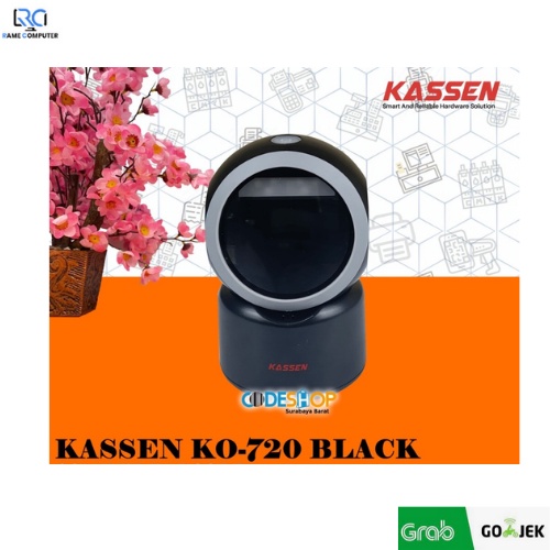 SCANNER BARCODE KASSEN KO-720 | KO 720 OMNI BLACK - WHITE - Hitam