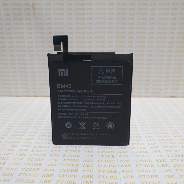 Baterai Batre Battery Xiaomi REDMI NOTE 3 BM46 Ori