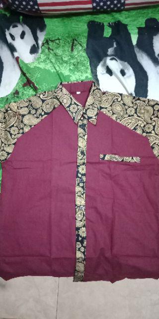 Bswart Batik Hrb026 Kenongo Hem Pendek Padi Pekalongan M L Xl Batik Pria Murah Modern