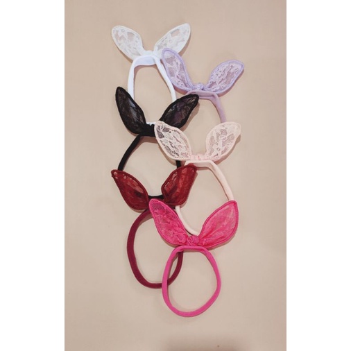 Bandana bayi nylon rabbit ears