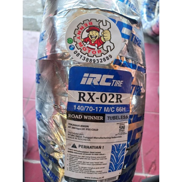 Ban tubles IRC RX 02 / RX02 uk 140/70-17
