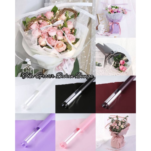 

1 Lembar Kertas Buket - Cellophane Translucent - Kertas Buket Line Transparan - Wrapping Flower Line Transculent - Cellophane Waterproof