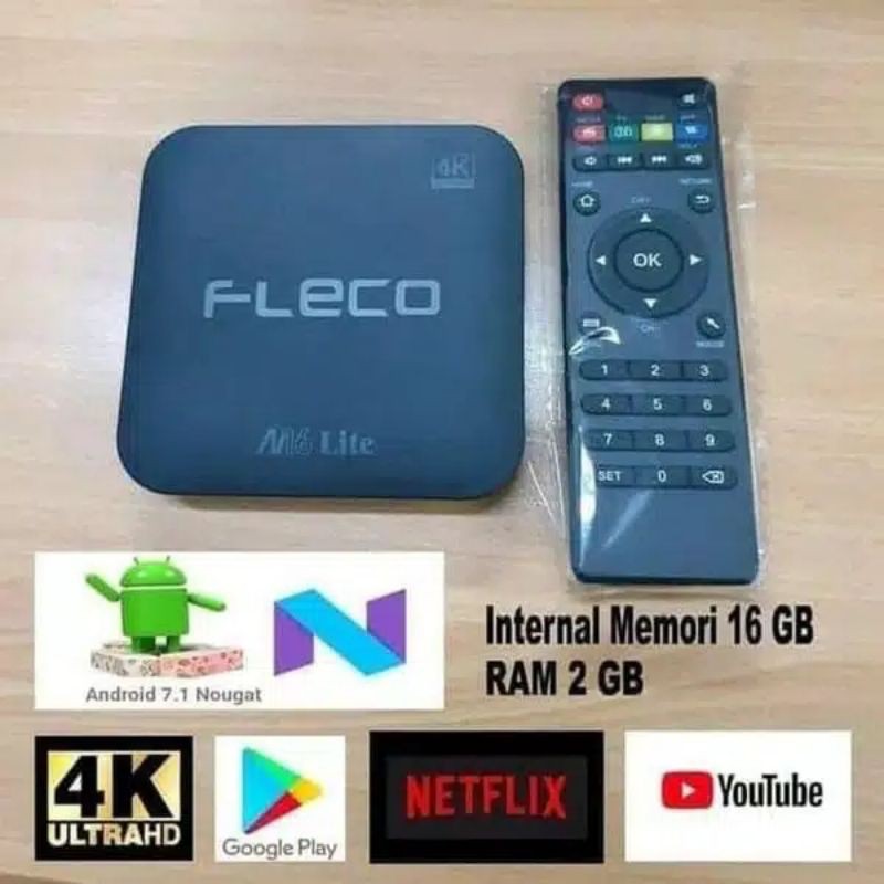 cod smart tv box ram 2gb fleco original  android tv box