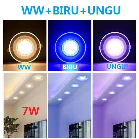 [WS] LAMPU DOWNLIGHT LED 3 WARNA TANAM  3W 5W 7W/ 3 CAHAYA