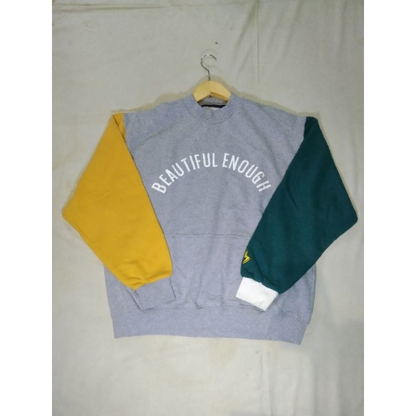 Baju Crewneck Beautiful Enough Sweater Beautiful Enough Fashion Korea Murah