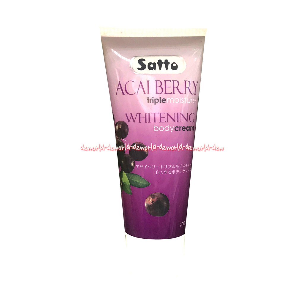 Satto Acai Berry Triple Moisture Cream 200ml Sato Krim