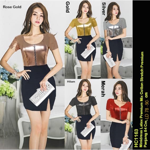 Mini Dress, Latex Mix Cotton HC1163