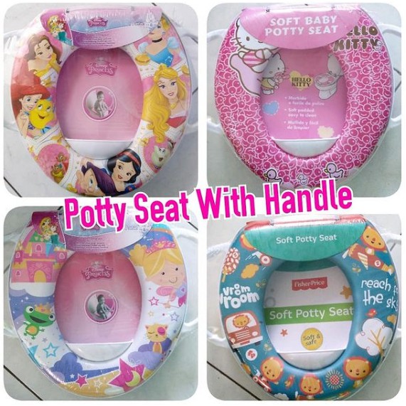 Potty Seat With Handle Adaptor Closet Duduk Anak Aneka Karakter