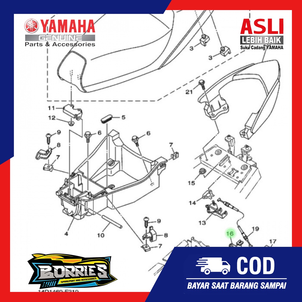 Stay Lock Dudukan Kunci Bagasi Mio Sporty Old New Soul 115 Karbu Old