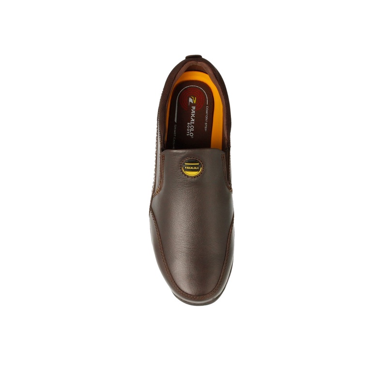 SEPATU SLIP ON PAKALOLO PRIA ORIGINAL CASUAL KULIT ASLI BROWN PB12