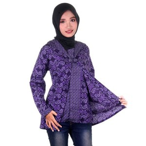 Blouse Wanita I Blus Batik I Blus Kerja Wanita Batik Alisa