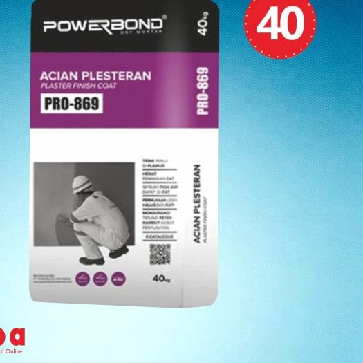 ▼ POWERBOND PRO 869 Acian Plesteran 40KG HARGA KIRIM KE JABODETABEK ☋