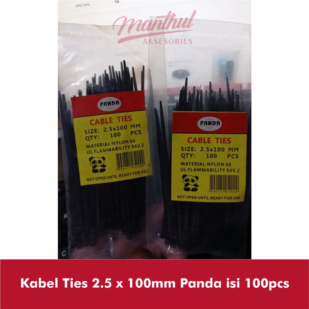 Kabel Ties 2.5 x 100mm Panda isi 100pcs