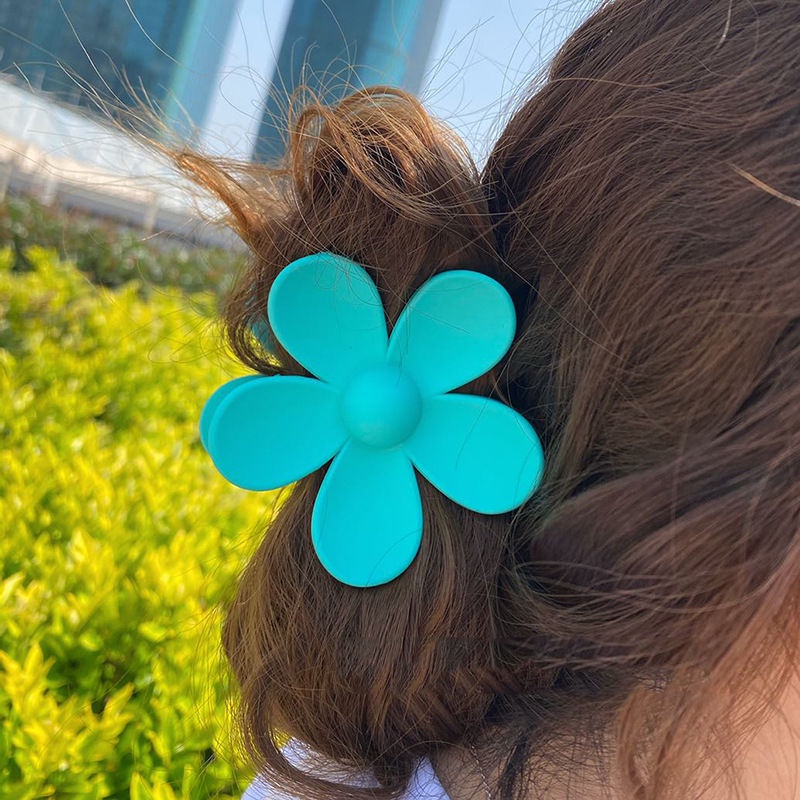 Korean Style Summer Bright Color All Match Big Flower Styling Hair Clip Hair Accessories for Women Birthday Gift