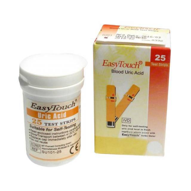 Cod Easy Touch Easytouch Strip Alat Cek Asam Urat Urid Acid Isi 25 Strip