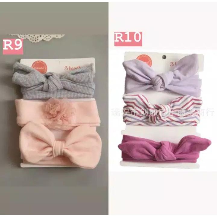 Bando anak perempuan lucu per set beli 3 harga grosir murah motif cantik