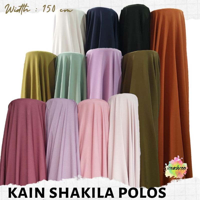 Kain Shakila Polos Lebar 150cm Kain Gamis Tunik