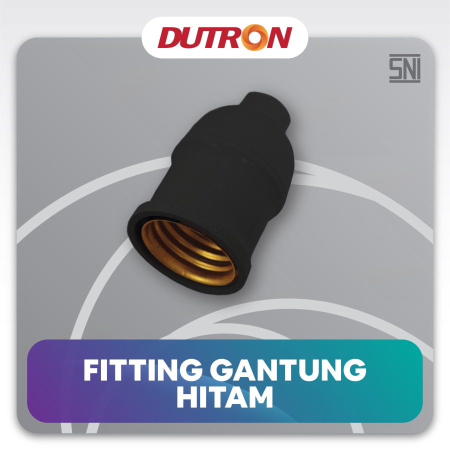 Fitting Lampu Gantung E27 Fitting Gantung Dutron HITAM PUTIH E 27