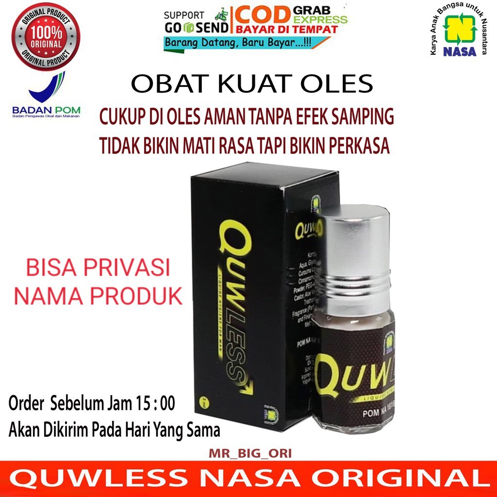 OBAT KUAT OLES - ORIGINAL NATURAL NUSANTARA (NASA) - QUWLESS NASA - OBAT KUAT PRIA