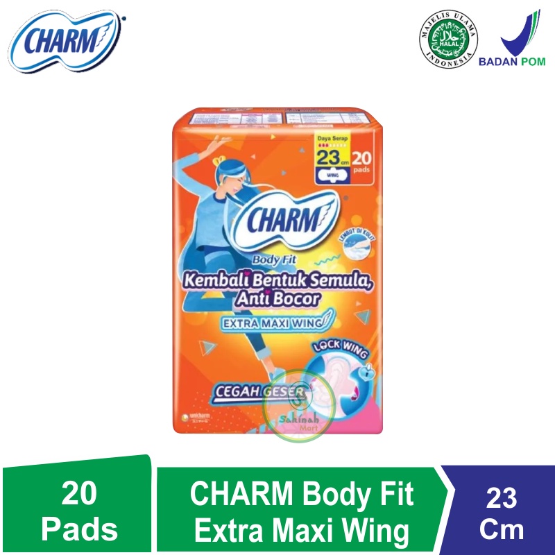 CHARM Body Fit Extra Maxi Wing 23 cm 20pads