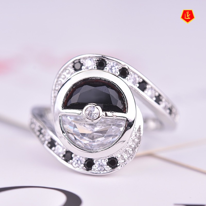 [Ready Stock] Creative 925 Silver Diamond Ring Fashion Personality