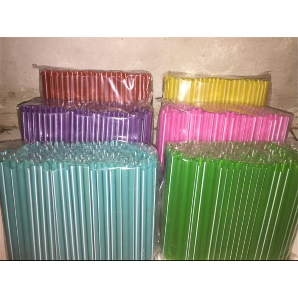 Sedotan Plastik Keras Lancip isi 50 pcs