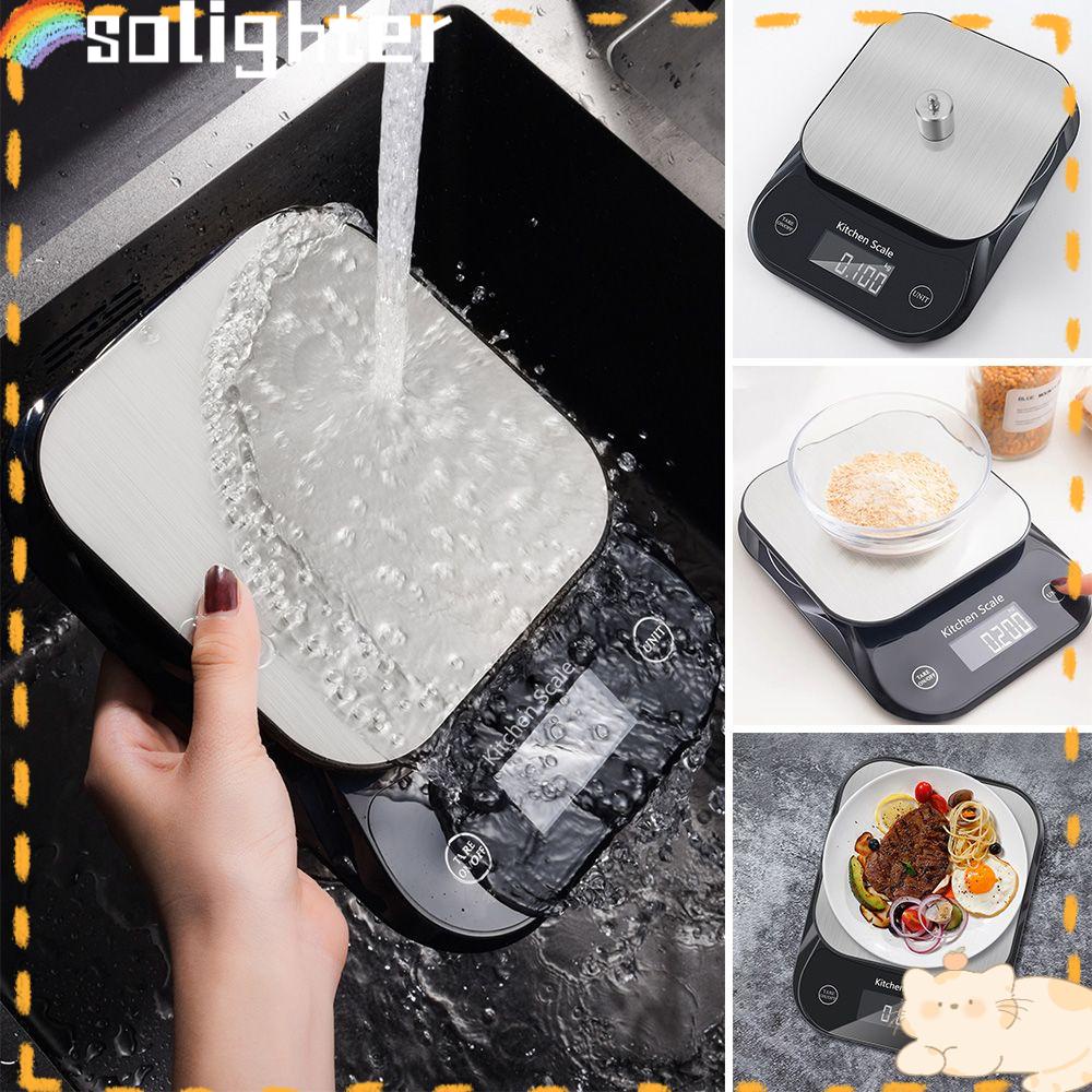 Solighter Timbangan Digital Elektronik Presisi Tinggi Bahan Stainless Steel Dengan Layar LCD Balance