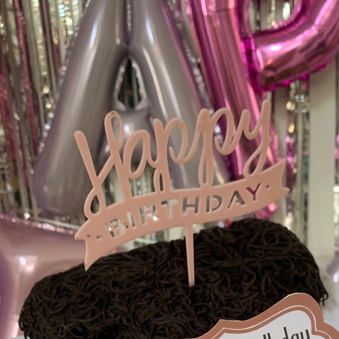 Cake Topper Happy Birthday Hbd/ Tusukan Hiasan Kue Acrylic Aneka Warna