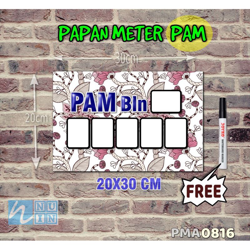 

Nuin Papan Meter Listrik PLN PAM motif Unik - Flower 16