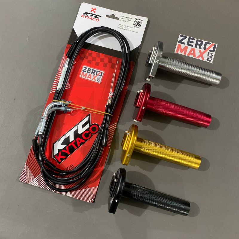 Gas Spontan KTC Kytaco 2 Kabel Gas CNC AT-102 Yamaha All New Aerox 155 Lexi 125