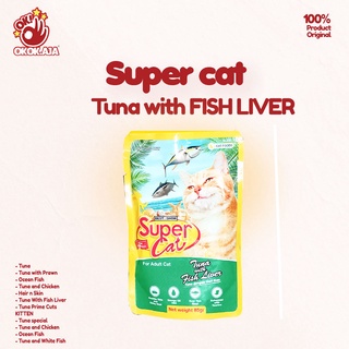 Makanan Kucing basah murah SUPER CAT pouch 85gr isi 12pcs ( 1dus )