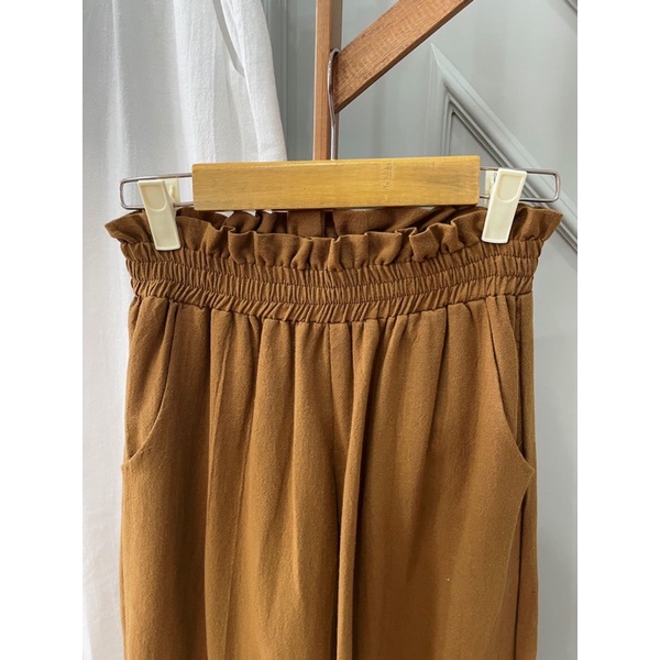 Jane Highwaist Cullote Linen Pants ( Celana Best Seller )