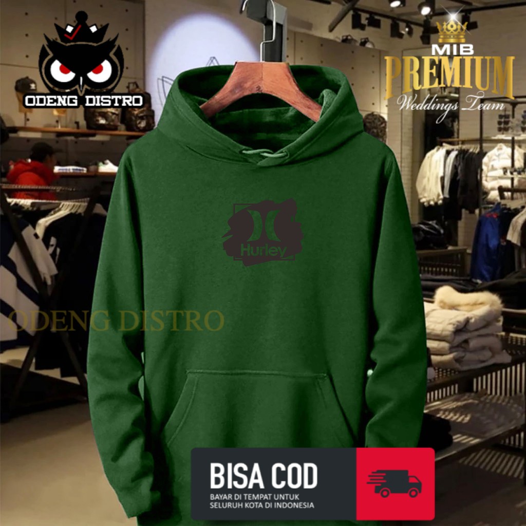Hoodie Hurley Square BlackJaket Sweater Basebal Varsity Distro Keren Kekinian Termurah Bandung Origi