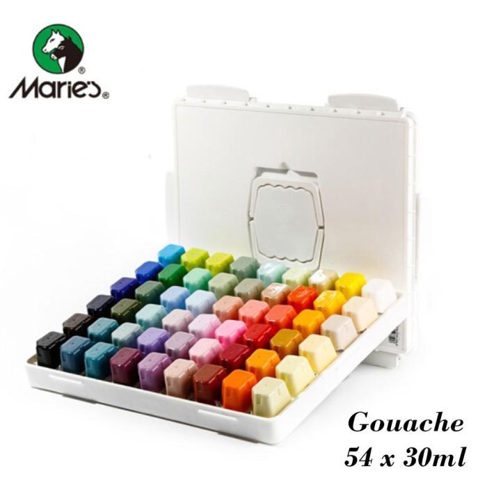 

BARU! MARIES GOUACHE JELLY CUP SET 56 COLOR X 30ML / CAT GOUACHE MARIES ALAT LUKIS AL1
