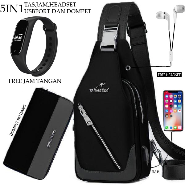 TANMESSO 5IN1 BAYAR DITEMPAT-BONUS JAM LED,DOMPET &amp; USBPORT&amp;HEADSET-BAHAN GLOSSY PREMIUM