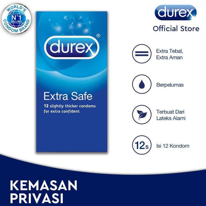 

[BAYAR DI TEMPAT] Durex Extrasafe - isi 12 foil - Kondom Tebal Lebih Aman {TERPERCAYA Kode 991