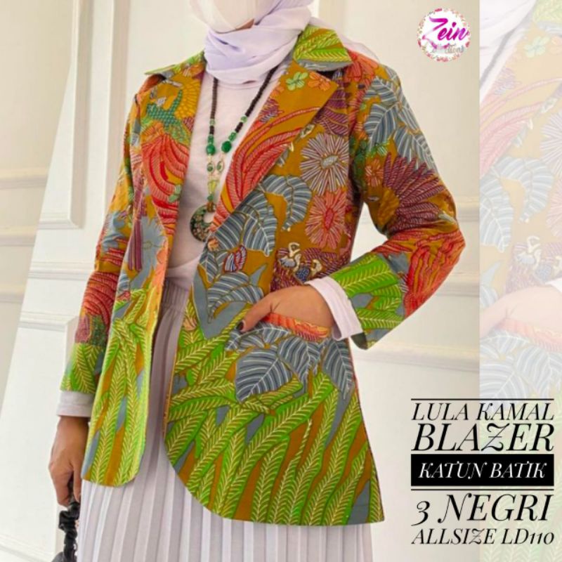 blazer lula kamal blazer kantor jas wanita blazer batik